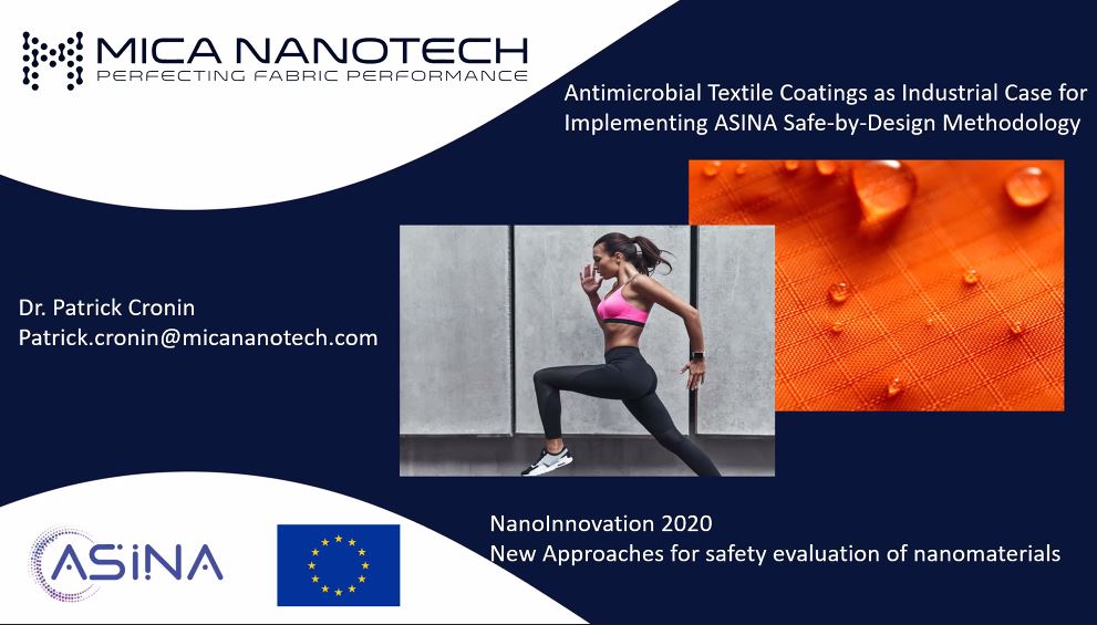 ASINA project presentation at NanoInnovation 2020